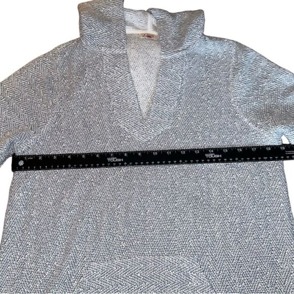 FAHERTY-Whitewater Baja Blue Hoodie V-Neck Pullover Oversized Beachy, Size Small - Picture 12 of 16